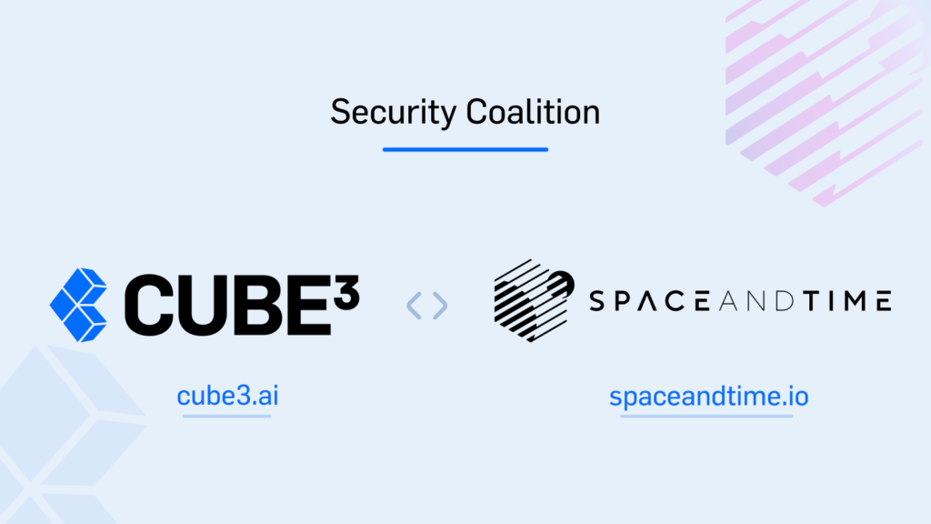 CUBE3 and Space and Time Partner to Make Web3 Safer
