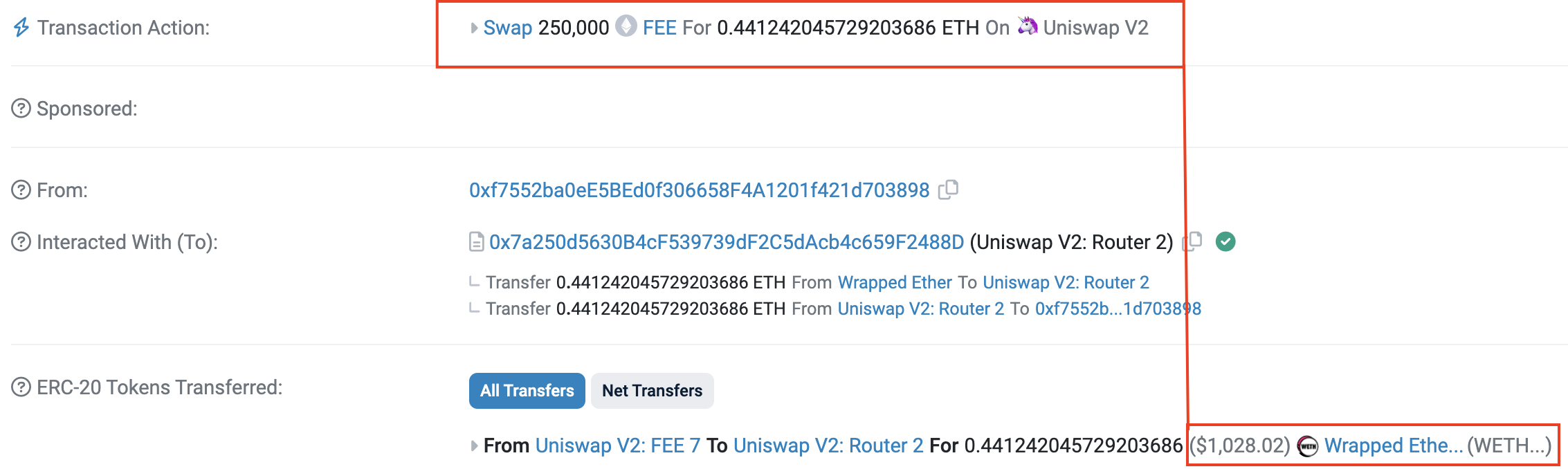 Transit Finance Hack 1,000 Token Swap